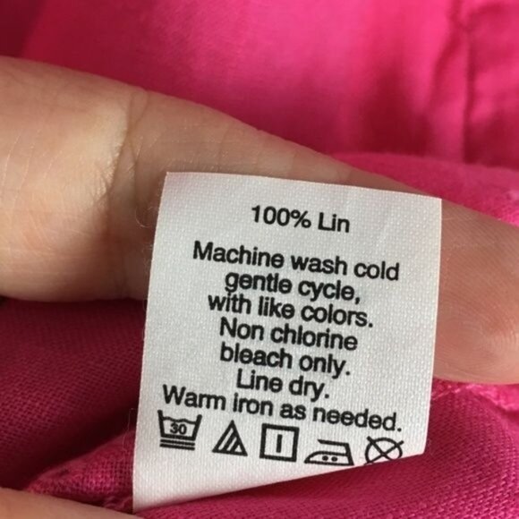 J.Crew Pink 100% Linen Short Sleeve Scalloped Hem Blouse Top Womens Size 2 - Picture 7 of 7